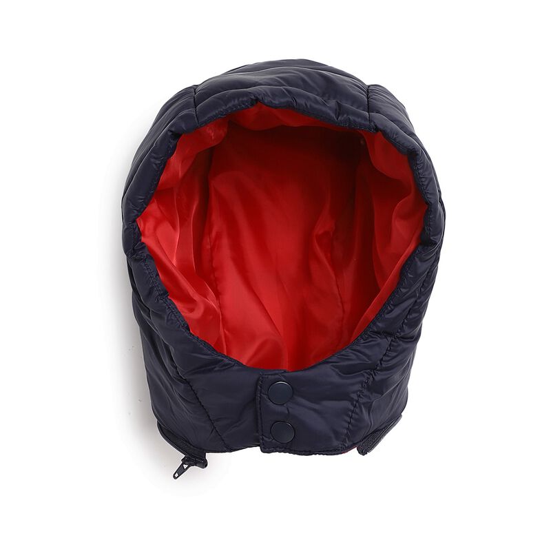 Boys Dark Blue Coat With Detachable Hood image number 3